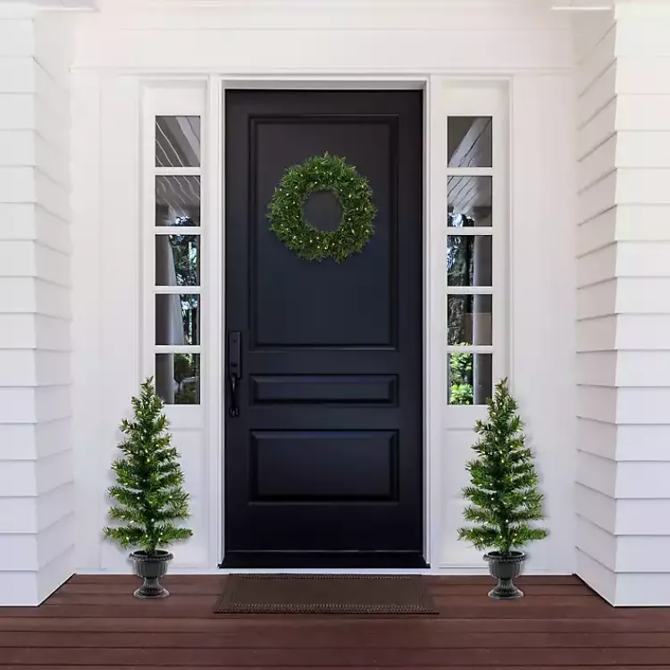 Hot Pre-Lit 3-pc. Christmas ery Set Christmas Arrangements & Garland