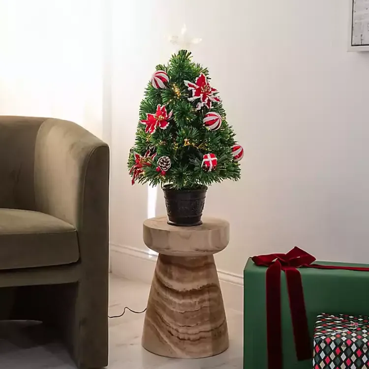 New Pre-Lit Poinsettia Christmas Tree Arrangement Christmas Arrangements & Garland