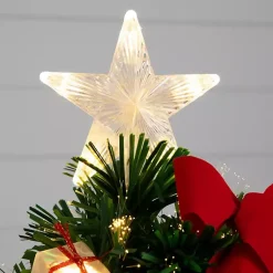 New Pre-Lit Red Bow Christmas Tree Arrangement Christmas Arrangements & Garland