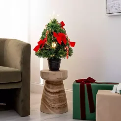 New Pre-Lit Red Bow Christmas Tree Arrangement Christmas Arrangements & Garland