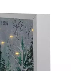 Pre-Lit Snowglobe Landscape Framed Art Print Christmas Art & Wall Decor