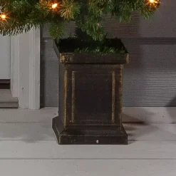 Outlet Pre-Lit Spiral Potted Pine Trees, Set of 2 Christmas Trees