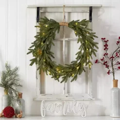 Discount Pre-Lit Twine Bound Pine Branch Wreath Christmas Wreaths