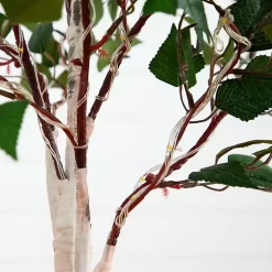 Hot Pre-Lit Warm LED Birch Tree, 5 ft. Trees & Topiaries