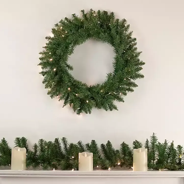 Hot Pre-Lit Winona Fir Wreath Christmas Wreaths