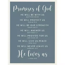 Kirklands Home Wall Quotes & Signs|Promises of God Blue Wood Wall Plaque