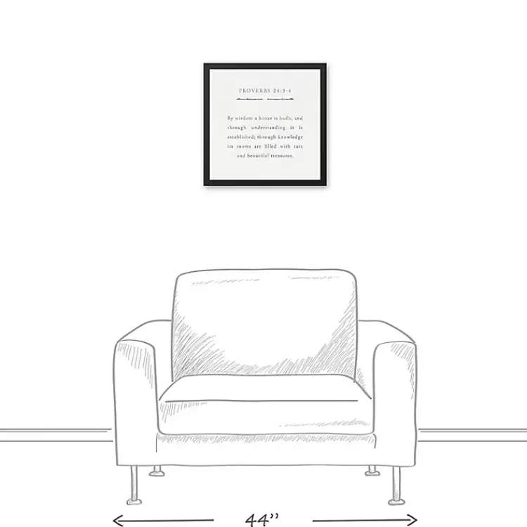 Kirklands Home Wall Quotes & Signs|Proverbs Black Framed Canvas Art Print