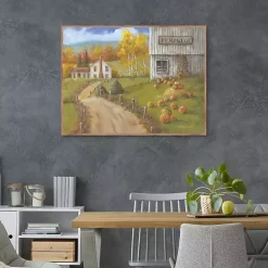 Clearance Pumpkin Farm Framed Canvas Art Print Fall