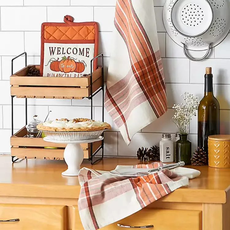 Clearance Pumpkin Patch 3-pc. Dishtowel and Potholder Set Fall