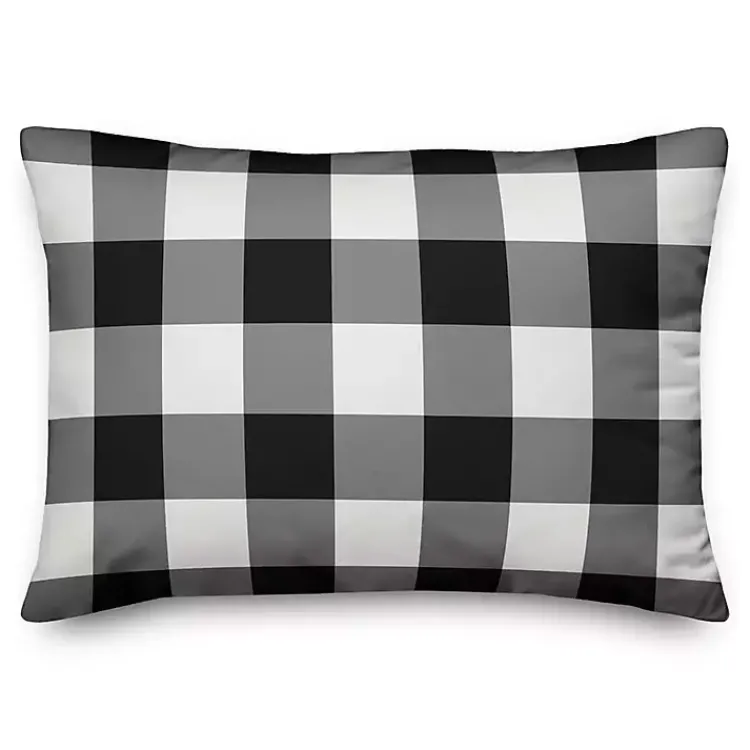 Clearance Pumpkin Patch with Black Buffalo Check Back Pillow Fall