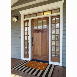Kirklands Home Doormats|Pumpkin Spice Hello Doormat Orange