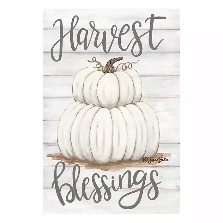 Clearance Pumpkin Stack Harvest Blessings Canvas Art Print Fall