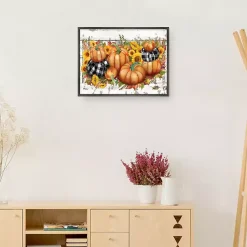 Online Pumpkins and Sunflowers Framed Canvas Art Print Fall