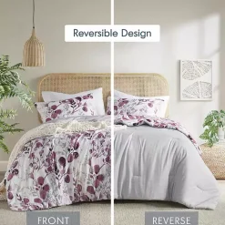 Kirklands Home Comforters|Purple Botanical 3-pc. King Comforter Set