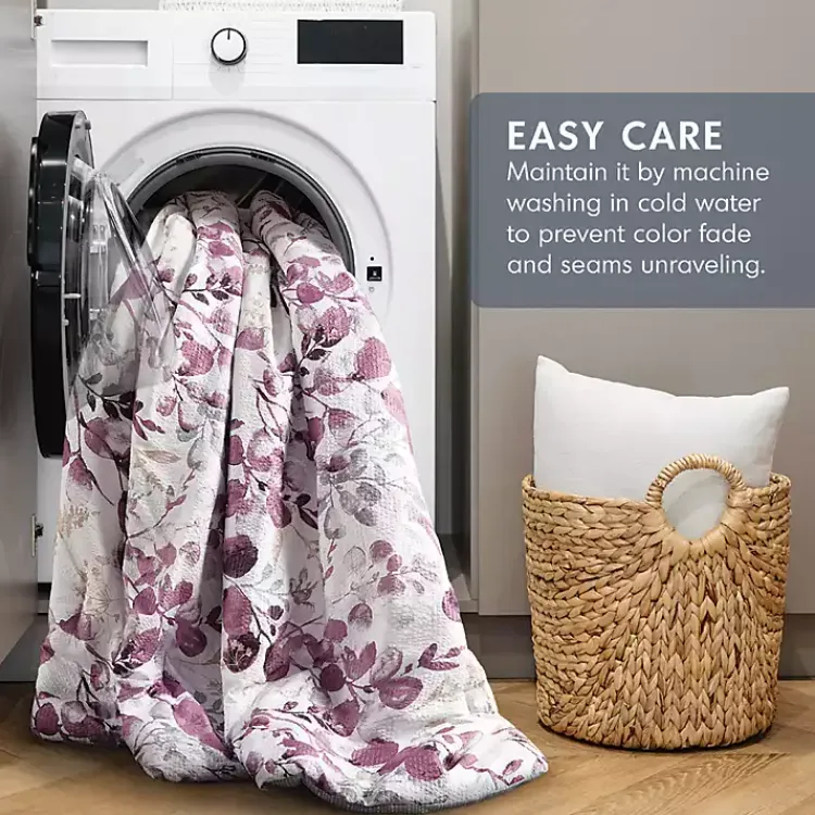 Kirklands Home Comforters|Purple Botanical 3-pc. King Comforter Set