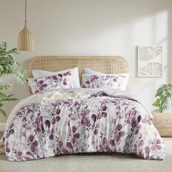 Kirklands Home Comforters|Purple Botanical 2-pc. Twin/Twin XL Comforter Set