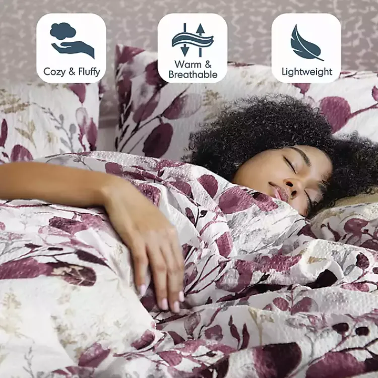 Kirklands Home Comforters|Purple Botanical 2-pc. Twin/Twin XL Comforter Set