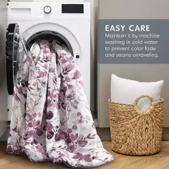 Kirklands Home Comforters|Purple Botanical 2-pc. Twin/Twin XL Comforter Set