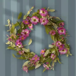 Hot Purple Daisy and Lavender Wreath Wreaths