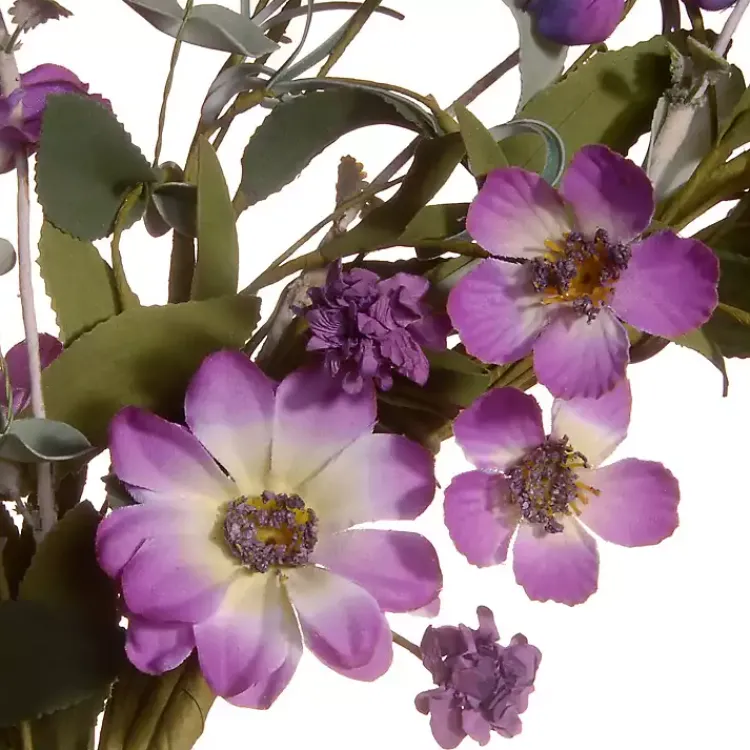Hot Purple Daisy and Lavender Wreath Wreaths