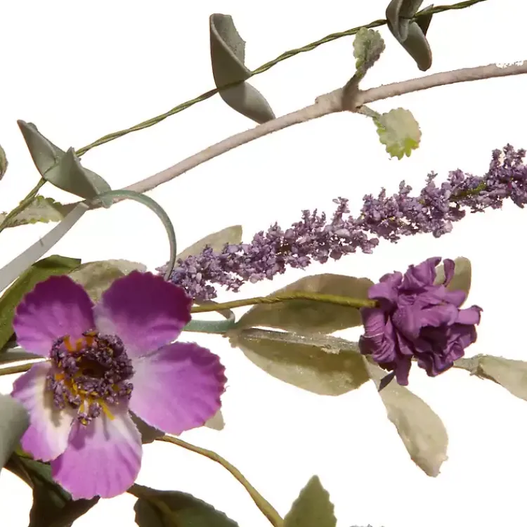 Hot Purple Daisy and Lavender Wreath Wreaths