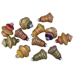 New Purple Finial and Bell 12-pc. Ornament Set Christmas Ornaments