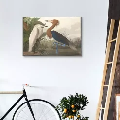 Kirklands Home Canvas Art|Purple Heron Framed Canvas Art Print Multi