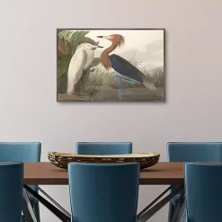 Kirklands Home Canvas Art|Purple Heron Framed Canvas Art Print Multi