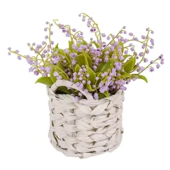 New Purple Lily of the Valley Arrangement in Basket Arrangements & Greenery