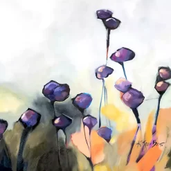 Kirklands Home Canvas Art|Purple Poppy Canvas Art Print