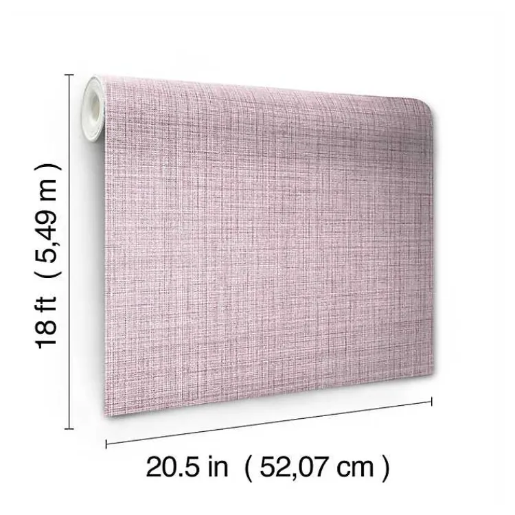 Kirklands Home Wall Murals & Wallpaper|Textured Faux Fabric Peel & Stick Wallpaper Purple