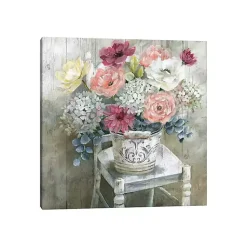 Kirklands Home Canvas Art|Quaint Cottage Bouquet Giclee Canvas Art Print