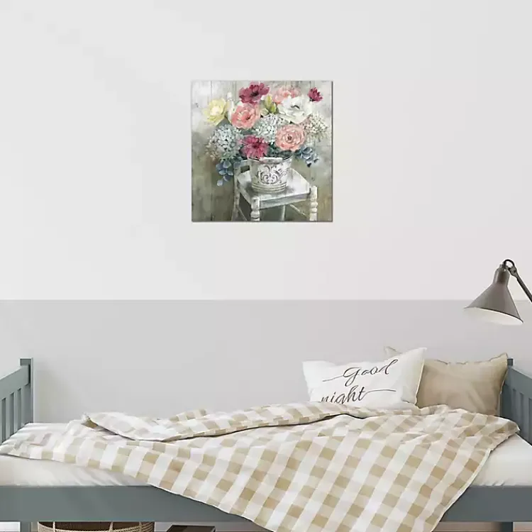 Kirklands Home Canvas Art|Quaint Cottage Bouquet Giclee Canvas Art Print