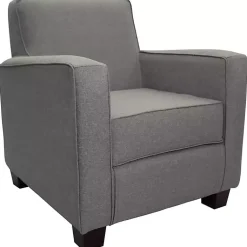 Kirklands Home Accent Chairs|Quartz Johnston Upholstered Accent Chair Gray