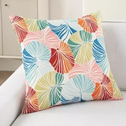 Kirklands Home Outdoor Cushions & Pillows|Rainbow Leaves Outdoor Square Throw Pillow Multi