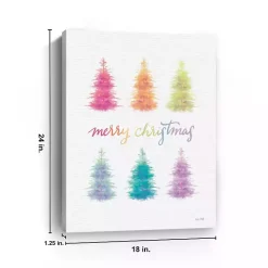 Online Rainbow Merry Christmas Canvas Art Print Christmas Art & Wall Decor