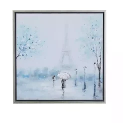 Kirklands Home Framed Art|Rainy Paris Blues Transitional Framed Wall Art