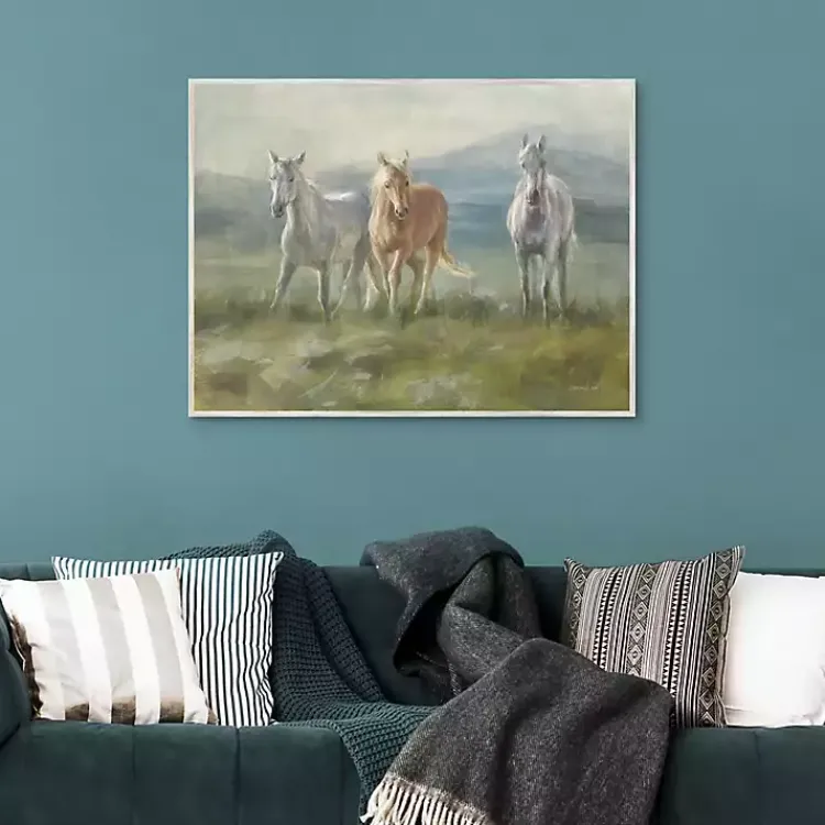 Kirklands Home Canvas Art|Rangeland Horses Framed Canvas Art Print