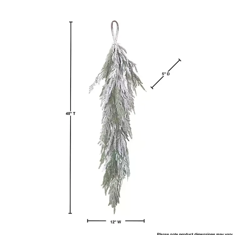 Discount Real Touch Flocked Norfolk Pine Garland Christmas Arrangements & Garland