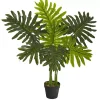 Sale Real Touch Potted Tree Philodendron, 36 in. Trees & Topiaries