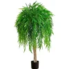 Discount Real Touch Willow Tree in Black Planter, 4 ft. Trees & Topiaries
