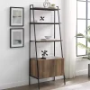 Kirklands Home Bookshelves|Reclaimed Wood Modern Ladder Bookcase with Cabinet