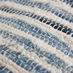 Hot Recycled Denim Stitched Lumbar Pillow Pillows