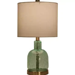 Kirklands Home Table Lamps|Recycled Glass Bottle Table Lamp White