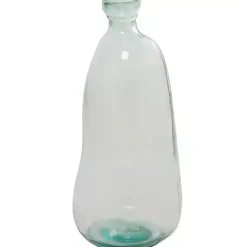 Discount Recycled Glass Clear Aqua Floor Vase Vases