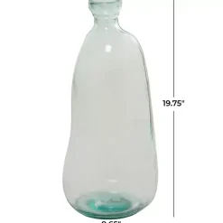 Discount Recycled Glass Clear Aqua Floor Vase Vases