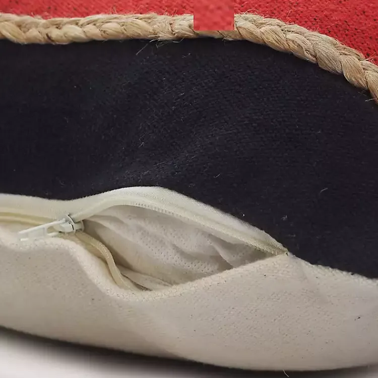 Discount Red & Navy Nautical Rope Lumbar Pillow Pillows