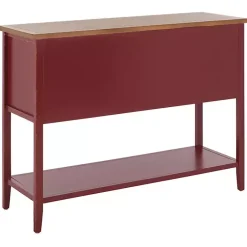 Kirklands Home Cabinets & Sideboards|& Oak 4-Drawer Charlotte Sideboard Red