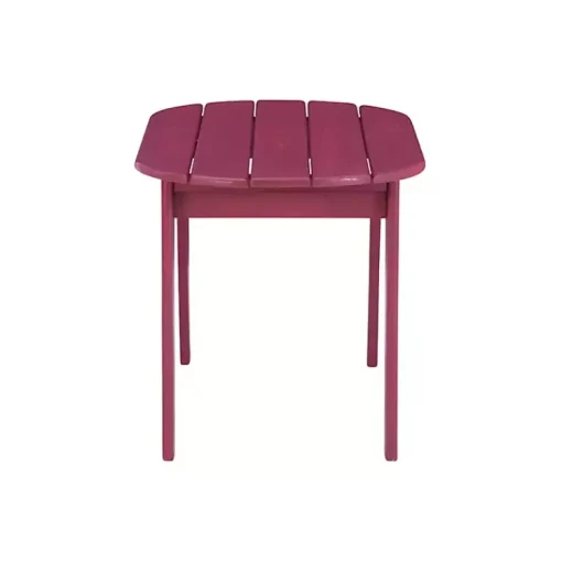 Kirklands Home Outdoor Tables|Acacia Wood Oval Adirondack Coffee Table Red