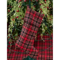 Discount Red and Black Classic Plaid Tree Skirt Christmas Tree Skirts & Collars